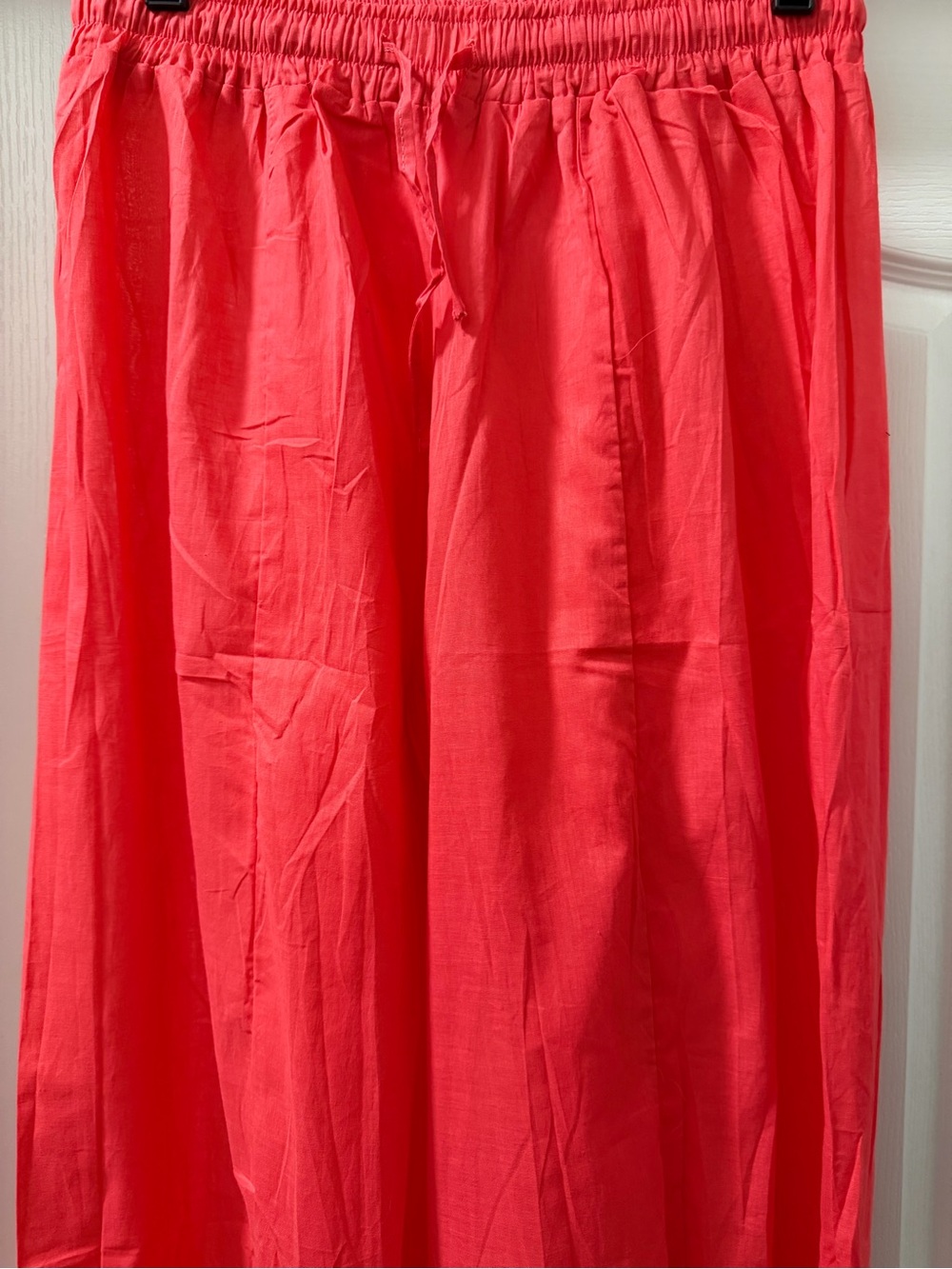 Women's Coral Elastic-Waist Wide Leg Joggers